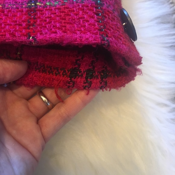 Jones New York Tweed Blazer Pink Plaid 6 - Picture 6 of 8